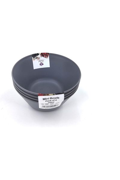 ORCHID Set of 4 Mini Plastic Bowls 220ML