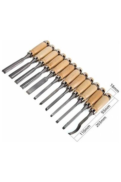 Skygo Profesyonel Ahşap Oyma Bıçak Seti 12 Parça