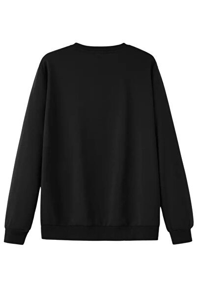 FECCY Pamuklu Erkek Aslan Baskılı Uzun Kollu Sweatshirt