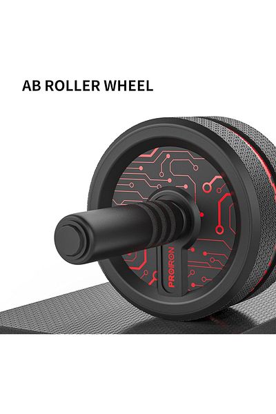 Fitness Max Abdominal Wheel Rotating Abdominal Exercise Wheel with Non-Slip Handles