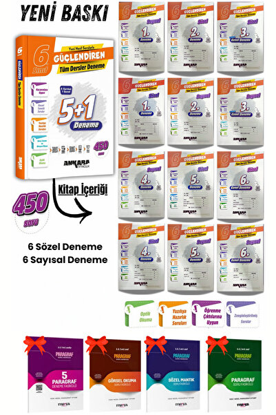 Ankara Yayıncılık Yeni BASKI 6. Sınıf Güçlendiren Tüm Dersler 5 Sarmal - 1 Ge...