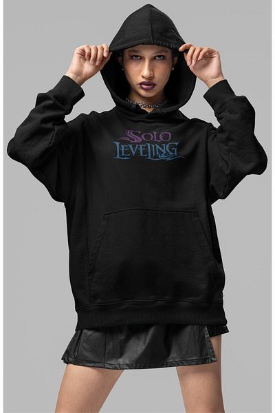 Fuddy Moda Unisex Oversize Hooded Sweatshirt - Solo Leveling Characters and Anime Themed Back Printed Hoodie