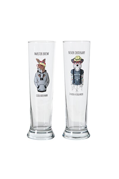 Mudo Home مجموعة أكواب البيرة الرائعة سعة 500 سم مكعب - عبوة من قطعتين