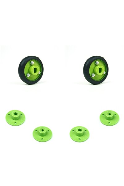 Arduino 30x8 mm Yeşil Renk Geçmeli Tekerlek Seti