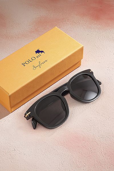 Polo Air نظارات شمسية للرجال - حماية من الأشعة فوق البنفسجية 400، أسود، Plg-2092c1