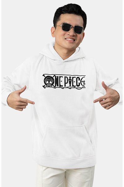 Fuddy Moda Φούτερ One Piece Unisex με θέμα Anime με κουκούλα - Φούτερ με στάμπα στην πλάτη