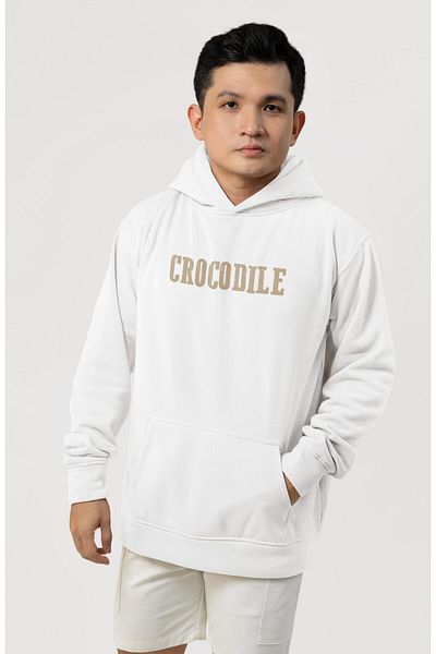 Fuddy Moda Φούτερ Unisex Oversize με κουκούλα - Κροκόδειλος στάμπα στην πλάτη, One Piece θεματικό Anime Hoodie