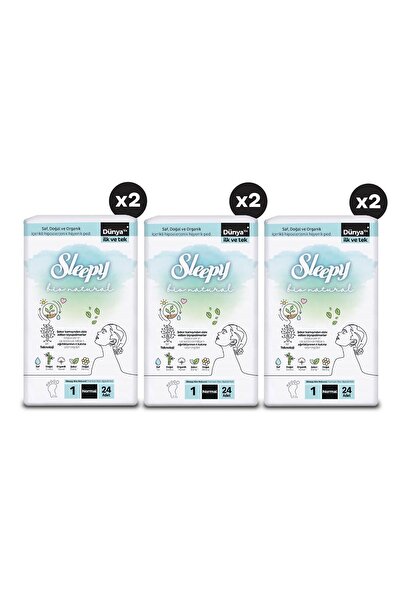 Sleepy Bio Natural Premium Plus Hijyenik Ped Mega Fırsat Paketi Normal 144 Adet