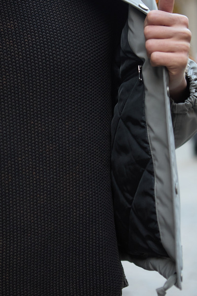 Danger Erkek Ceket Oversize Çıt Çıt kapamalı Gri Ceket Mont