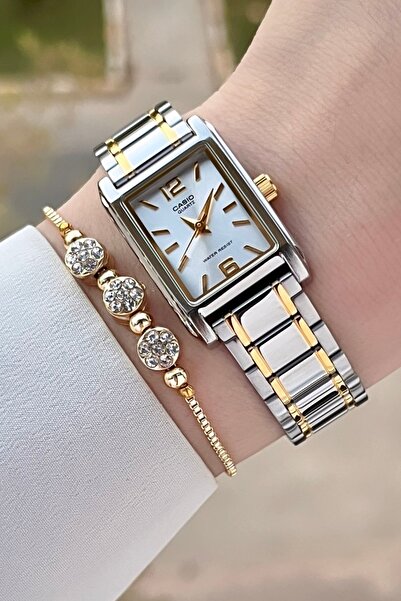 Casio Gold Silver Color Women's Wristwatch