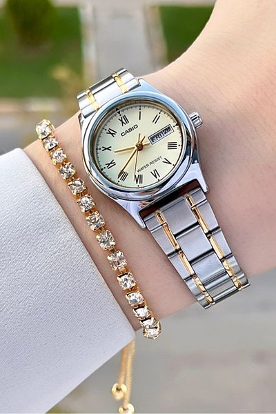 Casio Gold Silver Color Women's Wristwatch