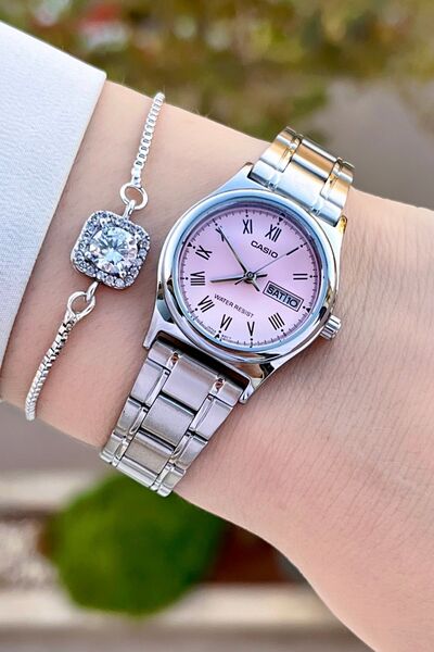 Casio Silver Pink Color Women's Wristwatch