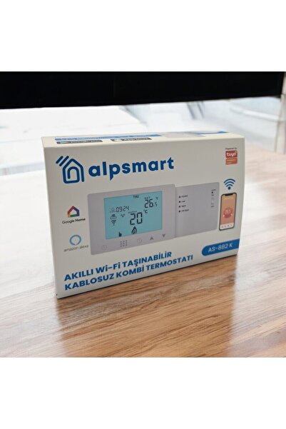 ALPSMART As-882k Wifi Taşınabilir Kablosuz Akıllı Kombi Kontrol Termostatı Tuya Destekli