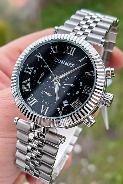 COMMES Men's Wristwatch Crono Functions Active Silver Color
