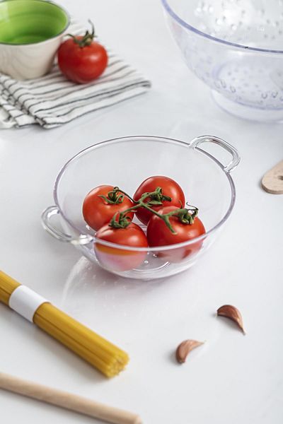 AC BOX Acrylic Transparent Mini Rice Strainer & Pulses Strainer (3 Water Cups Measures)