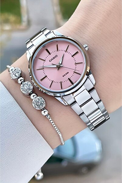 Casio Silver Pink Color Women's Wristwatch