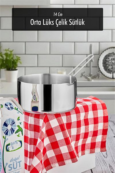 AC BOX 14 cm Medium Luxury Stainless Steel Milk Bowl & Sauce Bowl & Camisole