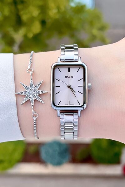 Casio Silver Pink Color Women's Wristwatch