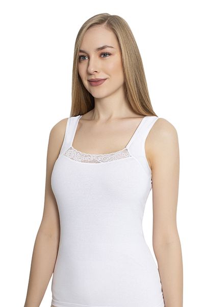 Cotpark Lace Detailed Cotton Women's Tank Top
