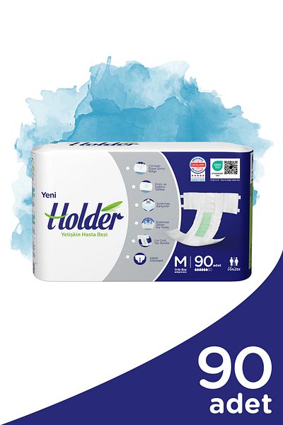 Holder 3-Pack Adult Diapers with Waistband and Wetness Indicator Medium 3-Pack