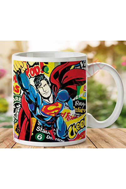 ART HEDİYE 1-434 كوب مطبوع على الجانبين من Superman FLYING.jpg