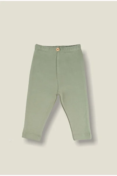 OhlalaKoala Khaki Combed Cotton Tights for Baby