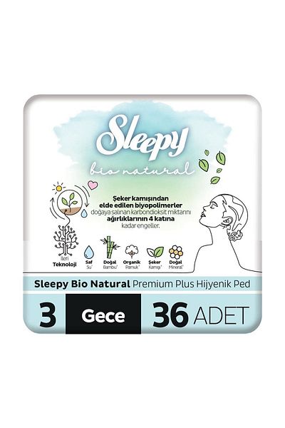 Sleepy بيو ناتشورال بريميوم بلس فوط صحية ليلية 36 قطعة
