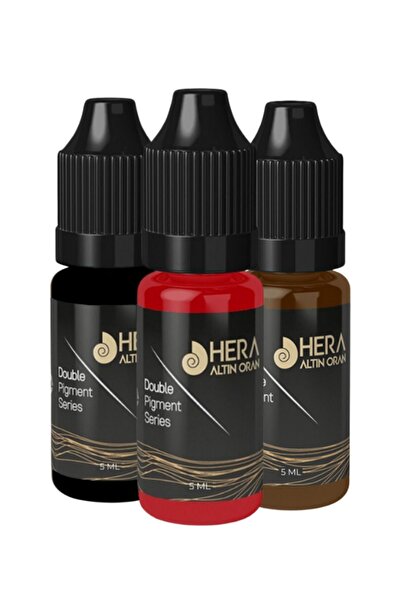 Hera Altın Oran 3x5ml Kalıcı Makyaj Boyası (Kaş - Dudak - Eyeliner)