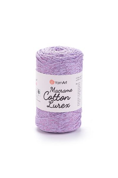 Yarnart Macrame Cotton Lurex - Glitter Macrame Hand Knitted Lilac-734