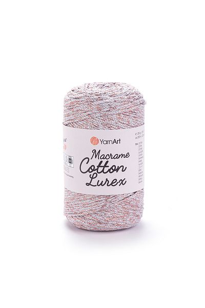 Yarnart Macrame Cotton Lurex - Glitter Macrame Hand Or Grey-copper Glitter-727