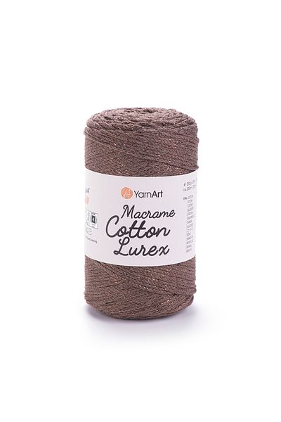 Yarnart Macrame Cotton Lurex - Glitter Macrame Hand Knit Σκούρο Καφέ-736