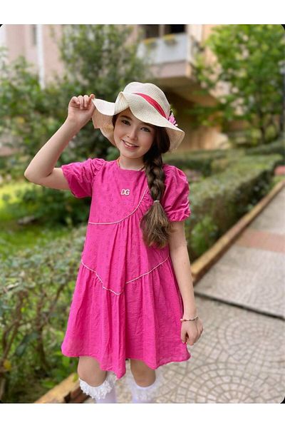 HC Kids Wear Fuchsia Girl's Dress