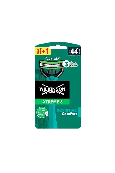 Wilkinson Sword Xtreme3 3 1 ماكينة حلاقة للرجال ذات شفرة مرنة حساسة
