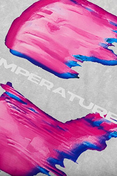 Sekizbiraltı Tricou oversize unisex, lavabil, alb, imprimat la temperatură