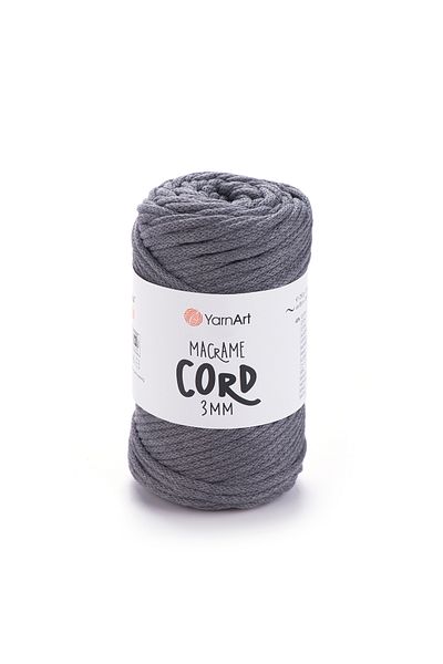 Yarnart Κορδόνι Macrame 3 Mm - Μακραμέ Χειροποίητο Πλεκτό Σχοινί Γκρι-774