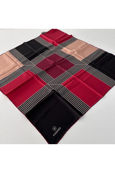 Vissona Μεταξωτό κασκόλ Βουργουνδίας Twill - IPK4102