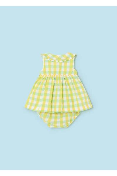 MAYORAL Newborn Girl Plaid 2-Piece Dress