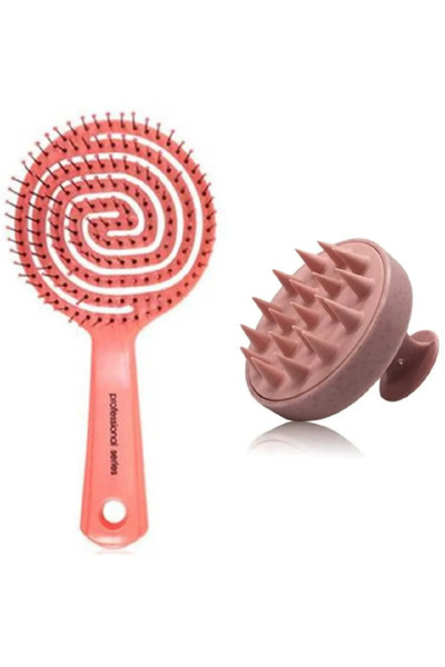 Zeynelyerebasan Βούρτσα περιποίησης μαλλιών 3D + Χτένι για πλύσιμο μαλλιών Σε...