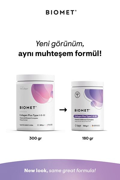 Biomet Collagen Plus 5000 Mg - 1-2-3 Royal Jelly, Biotin, 100% Pure Natural Dietary Supplement