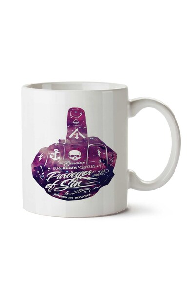 ART HEDİYE كوب بأصابع متحركة مطبوع على الجانبين