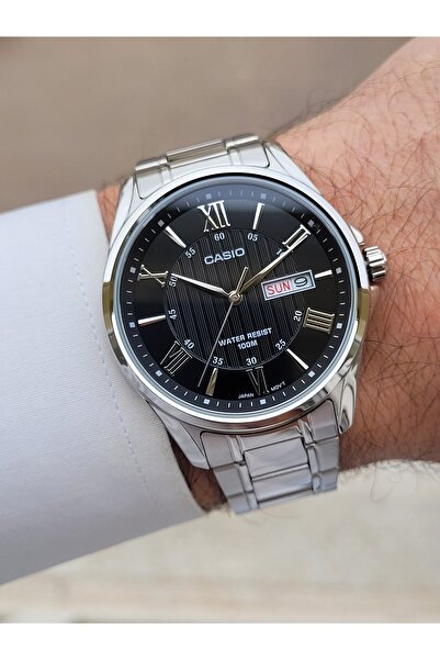 Casio Silver Black Color Men's Wristwatch