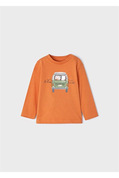 MAYORAL Baby Boy Orange T-shirt Long Sleeve