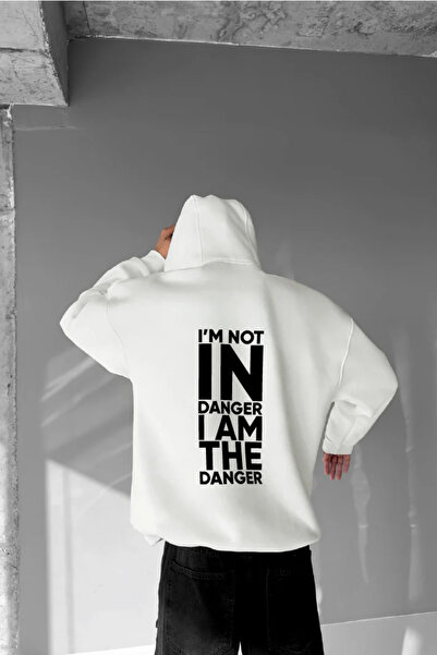 Wish BF DangerBaskılı Kapüşonlu Sweatshirt Hoodie