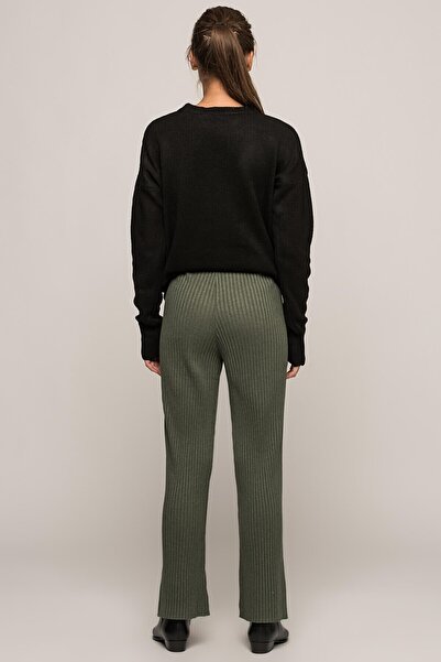 Cotton Mood 7370793 Thick Corduroy Pants with Elastic Waist Haki