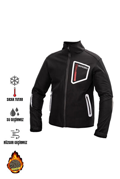 Emporium Gt Softshell Motorcu Montu Siyah (DAR KESİM)