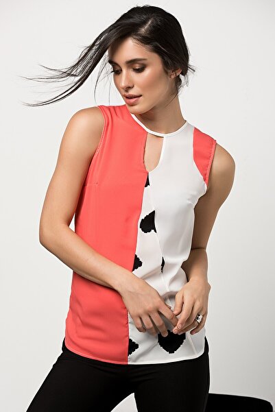 Cotton Mood 107-cm-111-1855 Piece Sleeveless Shirt Coral