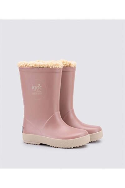 IGOR İgor Kışlık Çocuk Splash Dk Borreguıto Rosa-Beige Kar Botu