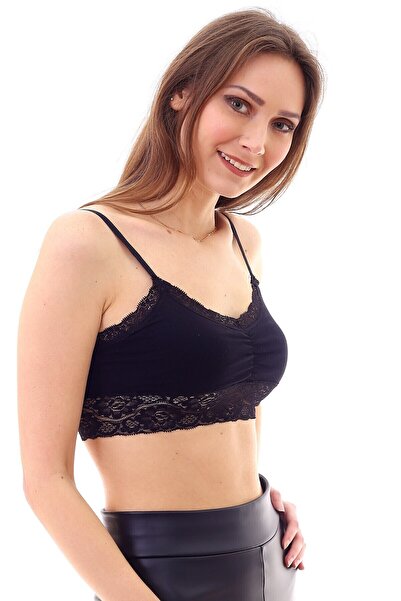 Cotton Mood 20040410 Süpren Strap Ribbon Lace Bustier Black
