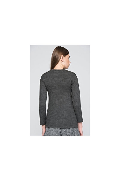 Cotton Mood 7517101 Acrylic Long Sleeve Blouse Fume