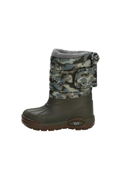 IGOR Kışlık Çocuk Topo Skı Camo Kaki Yağmur Çizmesi